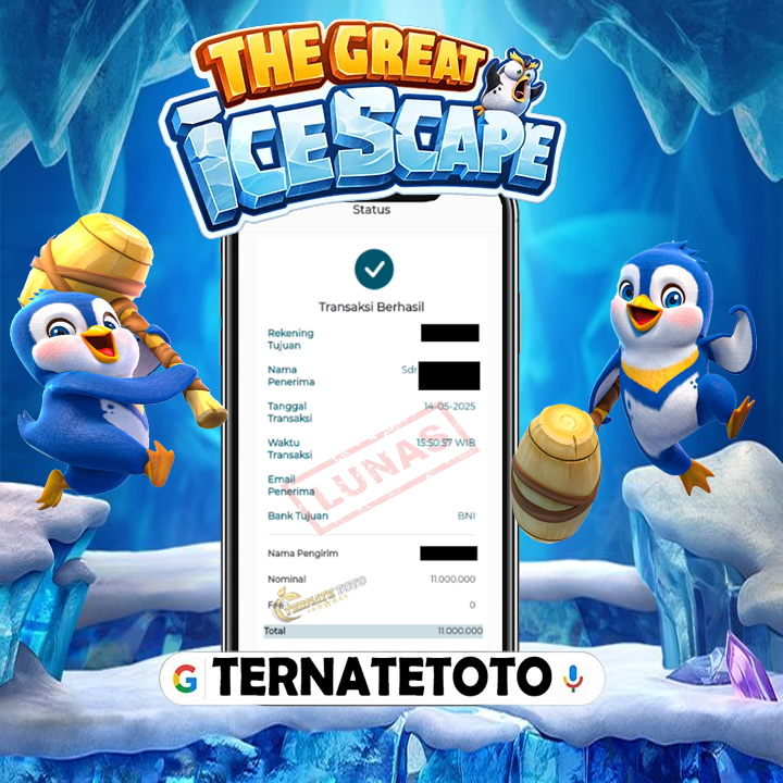 TERNATETOTO - MENANG THE GREAT ICESCAPE Rp.11,000,000,-