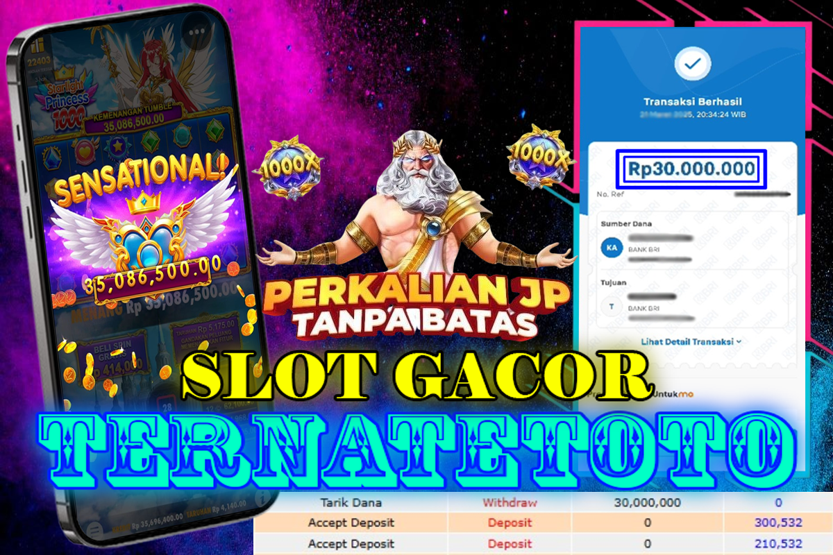 TERNATETOTO - JACKPOT SLOT GATES OF OLYMPUS Rp.30,000,000