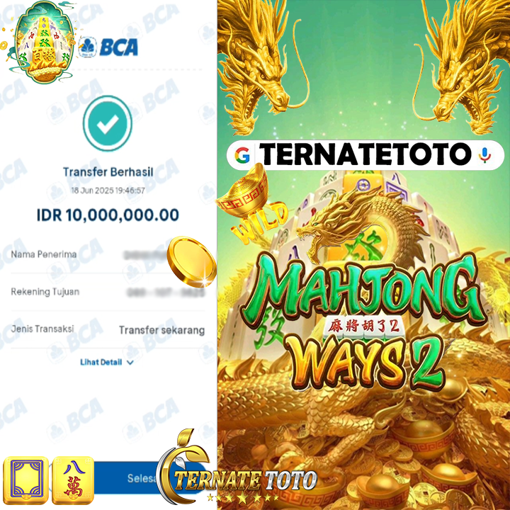 TERNATETOTO - JACKPOT MAHJONG WAYS 2 Rp.10,000,000,-